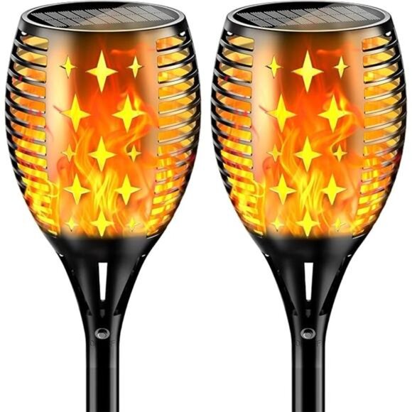 43'' Large Solar Torch Lights Flickering Flames Torches, Waterproof - Picture 7 of 7